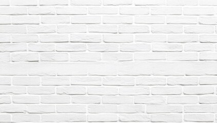 Obraz premium White Brick Wall Texture Background, Simple and Clean Design for Modern Projects