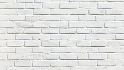 Naklejka premium White Brick Wall Texture Background, Simple and Clean Design for Modern Projects