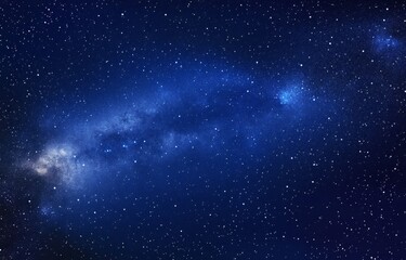 Starry Night Sky with Milky Way Galaxy, Twinkling Stars in Various Sizes and Colors, Ideal for Sci-Fi Designs