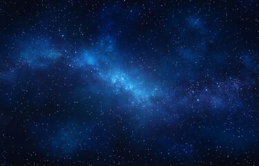 Naklejka premium Starry Night Sky with Milky Way Galaxy, Twinkling Stars in Various Sizes and Colors, Ideal for Sci-Fi Designs