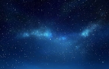 Fototapeta premium Starry Night Sky with Milky Way Galaxy, Twinkling Stars in Various Sizes and Colors, Ideal for Sci-Fi Designs