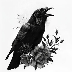 bird, raven, vector, wing, eagle, illustration, flying, wings, feather, animal, dove, silhouette, pigeon, angel, tattoo, design, nature, fly, art, black, symbol, birds, peace, tribal, freedom, love