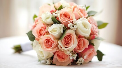 wedding bouquet with roses