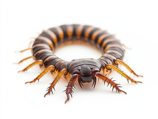 Centipede isolated on white background