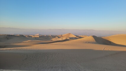 Sand dunes dry desert Peru