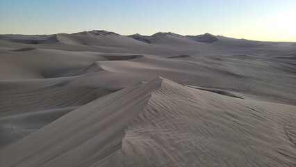 Sand dunes dry desert Peru