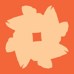 abstract ceramic design with orange color