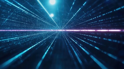 Fototapeta premium Abstract Blue and Purple Light Rays Background