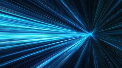 Fototapeta premium Abstract Blue Light Streaks Background Digital Art Graphic Design Technology Futuristic Speed Motion