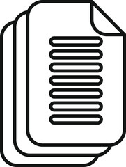 Stack of digital documents is depicted as a symbol of electronic files, emphasizing the concept of digitalization