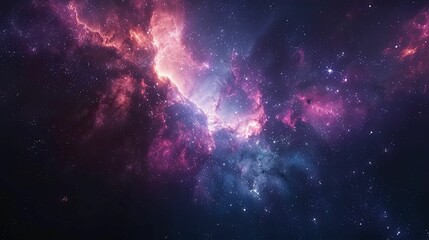Fototapeta premium A Cosmic Nebula with Pink and Blue Hues