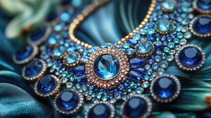 Obraz premium Blue Gemstone Necklace.