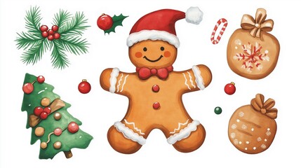 gingerbread man and christmas tree, christmas cookies