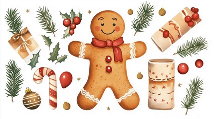 gingerbread man and christmas tree, christmas cookies