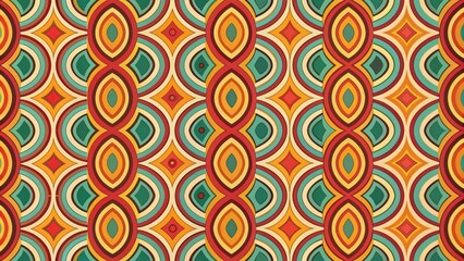 Groovy circles retro geometric seamless pattern, retro, groovy, circles, geometric, seamless, pattern, vintage, colorful