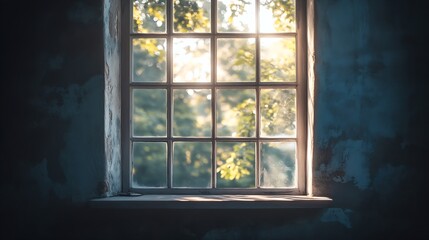 Fototapeta premium light shadow coming from an old window soft white and black aesthetic light and shadow : Generative AI