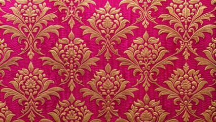 Rich pink, fuchsia, and gold fabric textured curves for wallpaper or background, fabric, textured, curves, wallpaper, background
