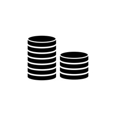 Coins stack vector icon, Money stacked coins trendy style illustration for web and app..eps