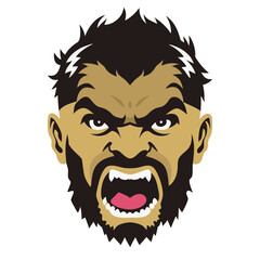 face of a person mad angry 