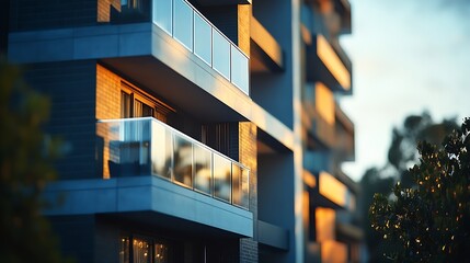 Obraz premium Residential and commercial Apartment building in inner Melbourne suburb VIC Sydney NSW Australia : Generative AI