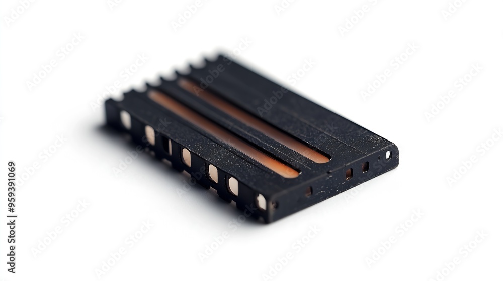 Aufkleber negative slide film frame 35mm slide film isolated on white background with clipping path old plasti