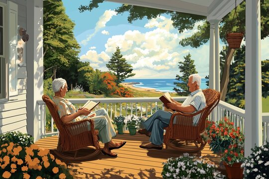 Happy retirement, retirement life, senior living, enjoying retirement, golden years, retired couple, peaceful retirement, relaxing lifestyle, financial freedom, senior leisure