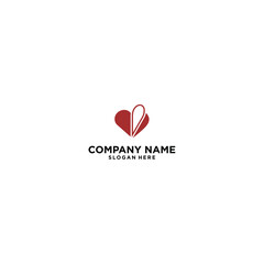 Open Heart Logo Design Template