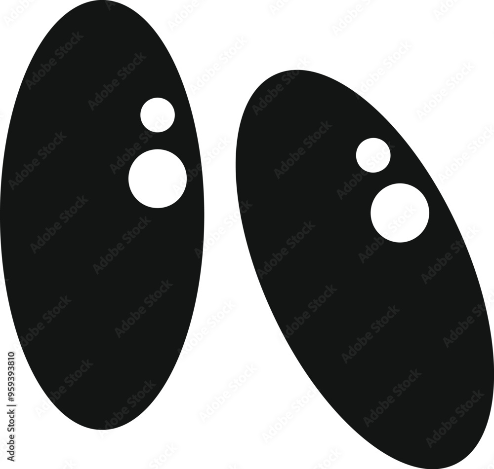 Aufkleber black beans icon in simple style isolated on white background for any web design