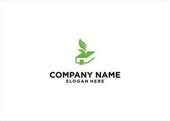 Leaf Book logo design template