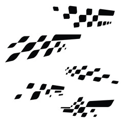 Abstract black checkered perspective