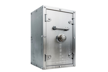 Metallic safe with combination lock Door Representing Security Protection isolated on transparent white background, clipping path