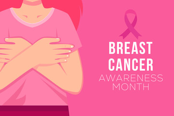 background illustration for breast cancer awareness