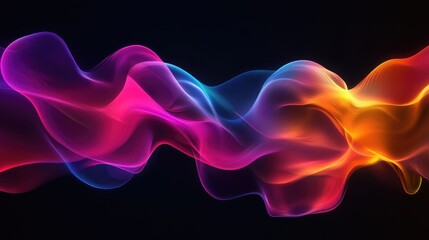 Obraz premium Abstract background with soft colorful flowing waves