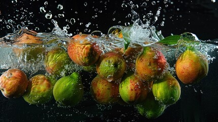 A bunch of ripe lemons with water droplets