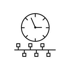 Timeline icon vector, simple flat black trendy style illustration for web and app..eps