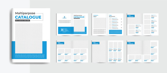 Vector luxury furniture product catalog brochure design with minimal shapes vector