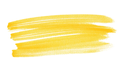 Png yellow marker stroke sticker, transparent background