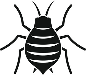 Colorado potato beetle standing still icon in simple style isolated on white background