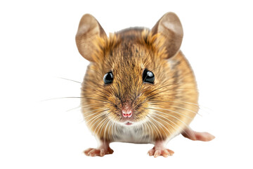 Close-up Portrait of a Cute Brown Mouse