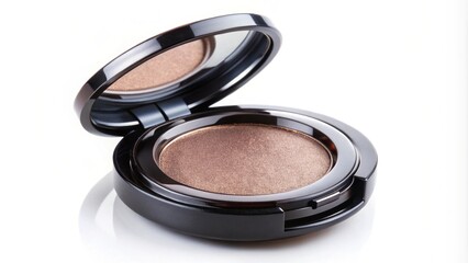 Shiny pressed eyeshadow in a compact case, makeup, cosmetic, beauty, shiny, pressed, eyeshadow, blush, texture, product