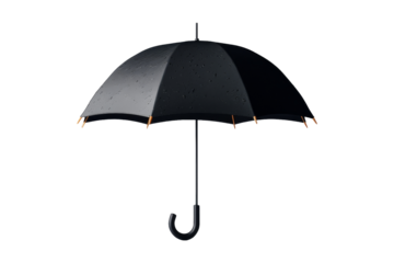 Black Umbrella with Raindrops