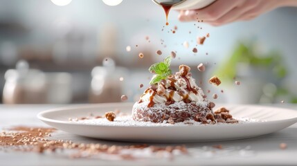 A sophisticated food magazine cover featuring an elegant dish with tamarind sauce, highlighting modern culinary presentation and gourmet appeal.