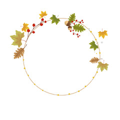 Autumn leaves Border frame 