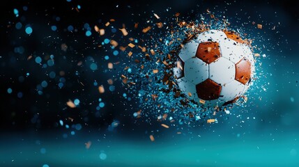 Fototapeta premium Football spiraling through the air after a long pass