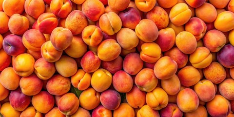 Background of ripe apricots creating a textured backdrop for any design or project, apricots, fruit, fresh, organic, summer