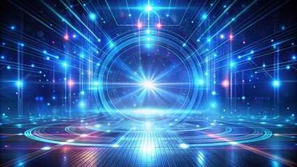 Fototapeta premium Abstract technology background with futuristic digital elements and glowing lights, technology, abstract, futuristic