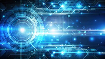 Obraz premium Abstract background with futuristic technology elements , digital, innovation, data, network, connection, science