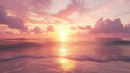Fototapeta premium Sunrise over beach backgrounds