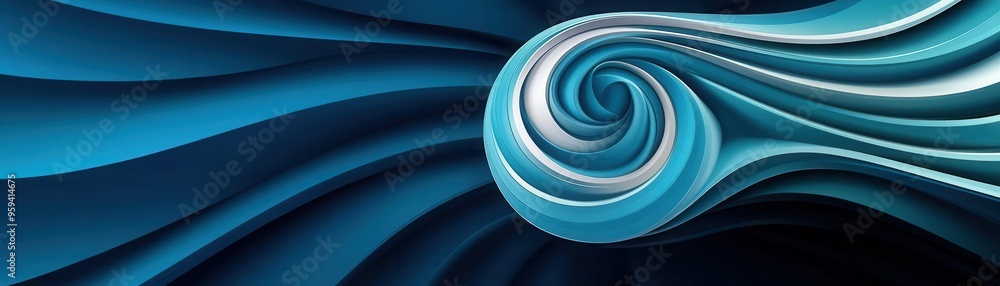 Poster abstract blue swirl and wave pattern design. fluid motion and texture for digital backgrounds, poste