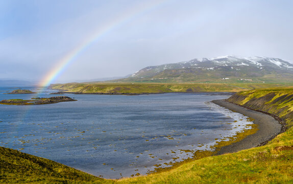 Landscape near Kroksfjordur. The Westfjords (Vestfirdir) in Iceland during late fall.